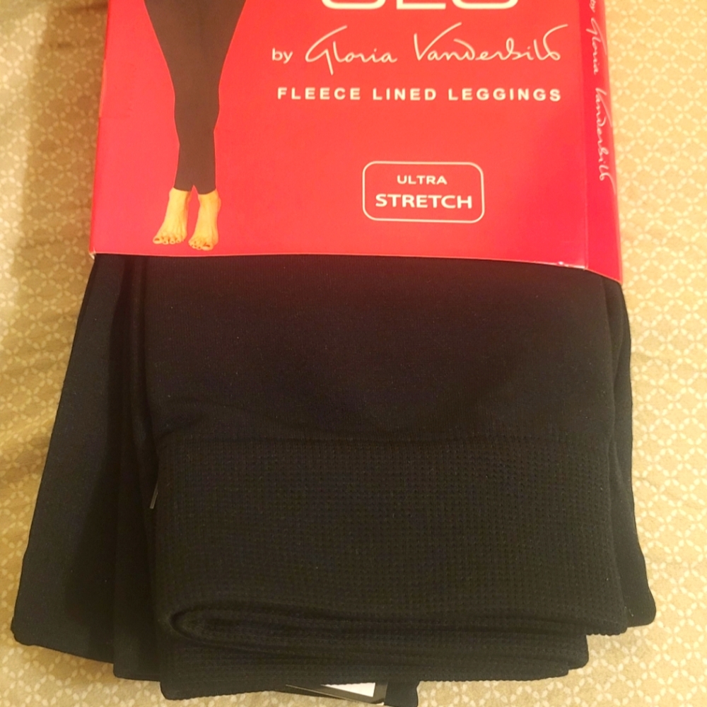 GLO by Gloria Vanderbilt FLeece Lined Cotton Leggings